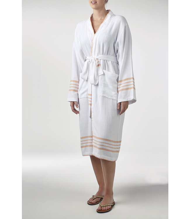 hamam badjas Krem Sultan kimono white melon