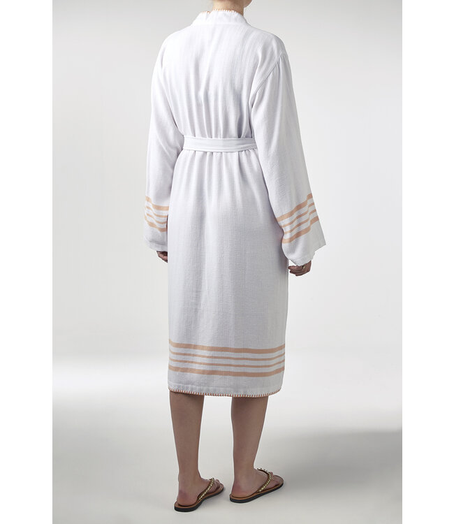 hamam badjas Krem Sultan kimono white melon