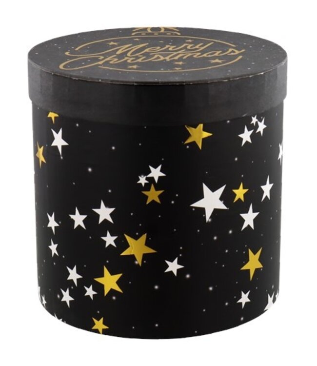 Kerst cadeauverpakking - cadeaudoos Ø 15cm (leeg)