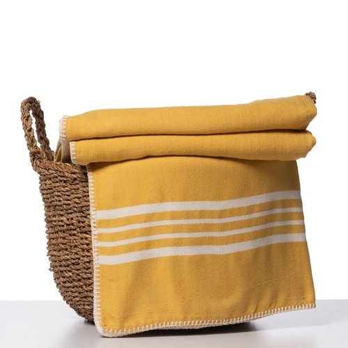 Lalay hamam plaid XXL Krem Sultan mustard yellow Lalay hamam plaid XXL Krem Sultan mustard yellow