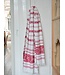 hamamdoek bloem cerise 180x100cm