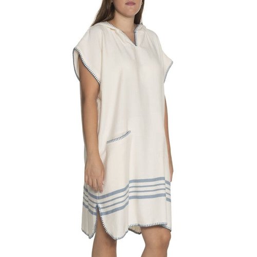 Lalay strandponcho Sultan natural air blue Lalay strandponcho Sultan natural air blue