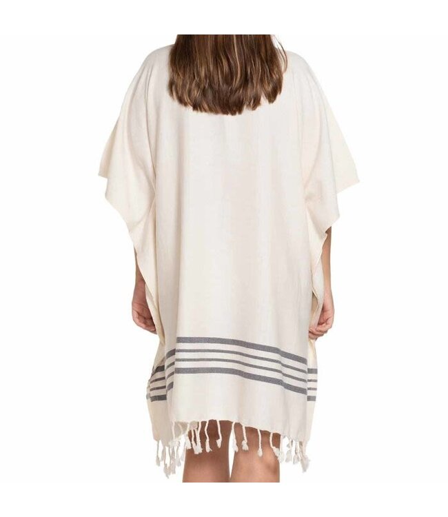 strandtuniek Sultan natural dark grey onesize (L/XL)