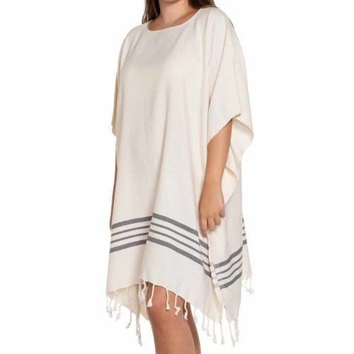 Lalay strandtuniek Sultan natural dark grey Lalay strandtuniek Sultan natural dark grey