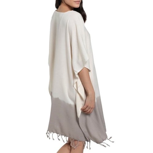 Lalay dip dye strandtuniek taupe