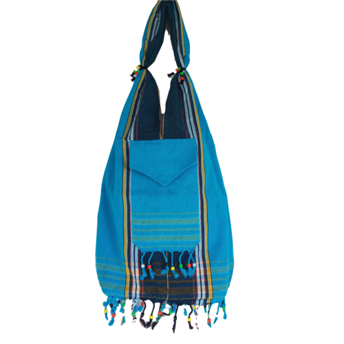 Hamams own Kikoy beach bag blue Hamams own Kikoy beach bag blue