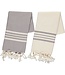 kleine hamamdoek Krem Sultan light grey 100x50cm