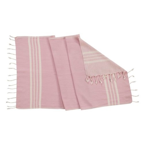 Lalay kleine hamamdoek Krem Sultan rose pink Lalay kleine hamamdoek Krem Sultan rose pink