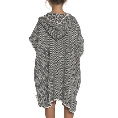 Lalay strandponcho ZigZag black