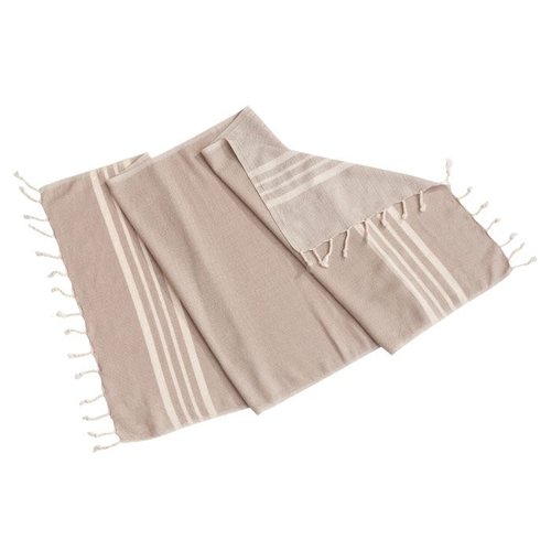 Lalay kleine hamamdoek Krem Sultan taupe Lalay kleine hamamdoek Krem Sultan taupe
