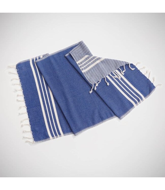 kleine hamamdoek Krem Sultan royal blue 100x50cm