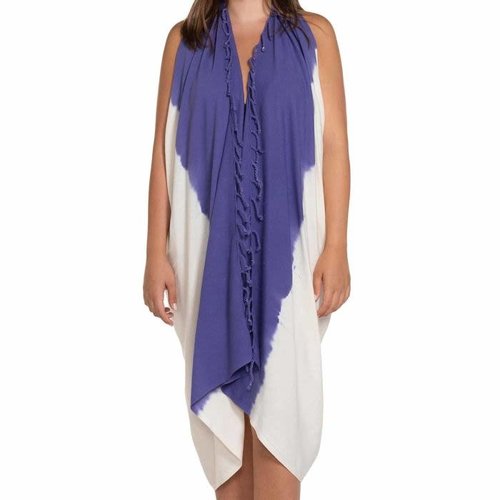 Lalay pareo tuniek tie dye natural violet Lalay pareo tuniek tie dye natural violet