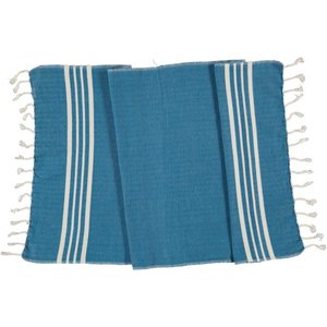 Lalay kleine hamamdoek Krem Sultan petrol  blue