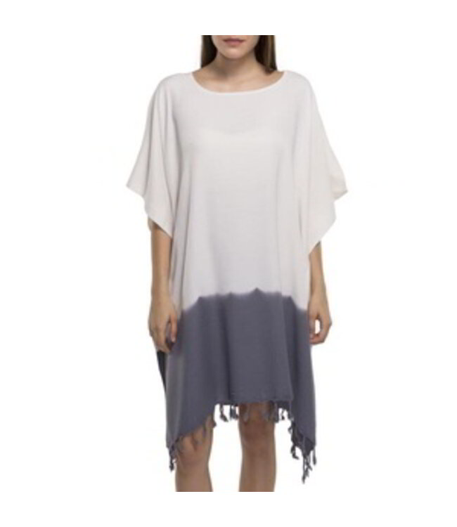 dip dye strandtuniek dark grey onesize (L/XL)