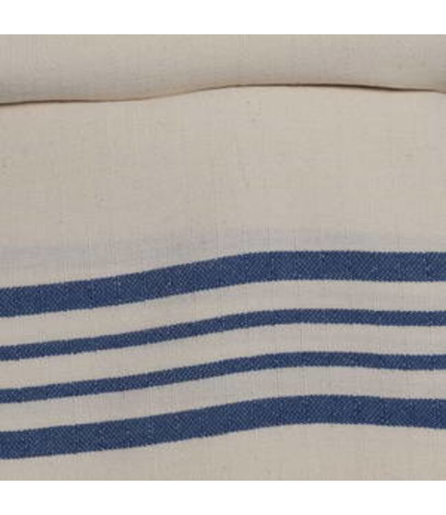 hamamdoek Krem Sultan XXL natural royal blue 220x170cm