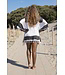Call it Fouta! strandtuniek Flower white black