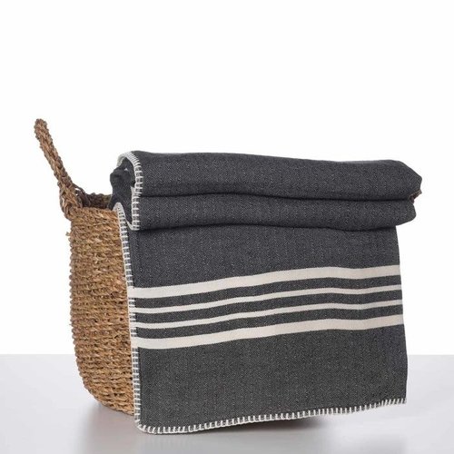 Lalay hamam plaid XXL Krem Sultan black Lalay hamam plaid XXL Krem Sultan black