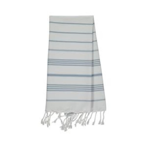 Lalay kleine hamamdoek Leyla white - air blue Lalay kleine hamamdoek Leyla white - air blue