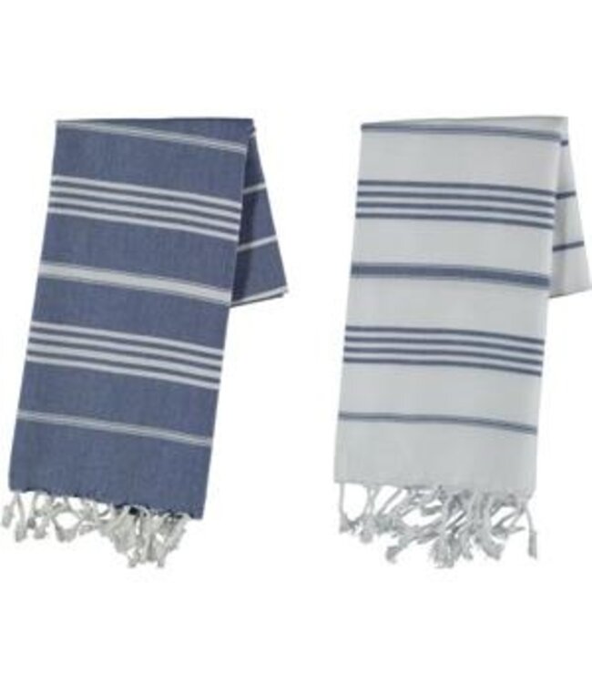 kleine hamamdoek Leyla royal blue 100x50cm