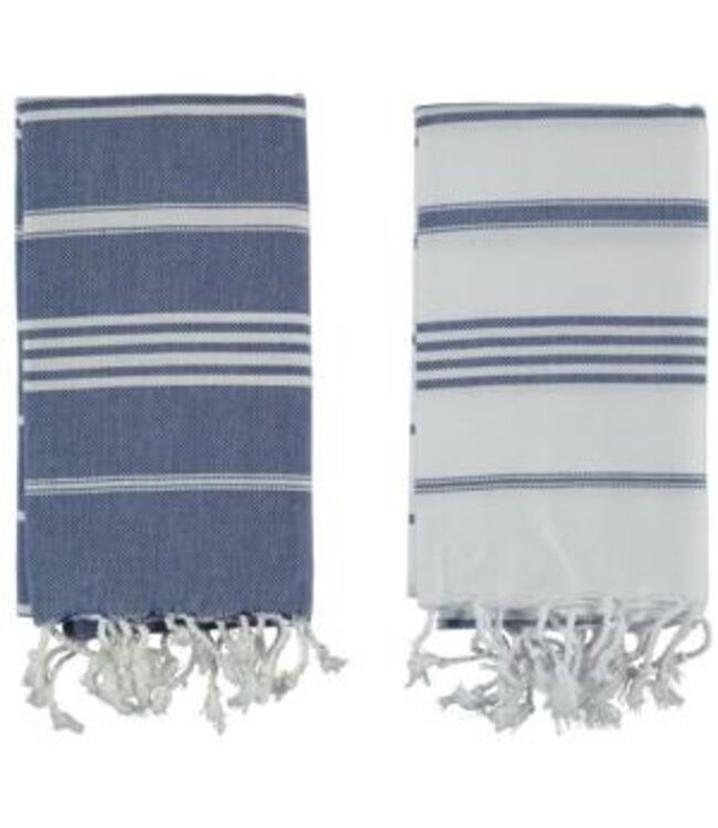 kleine hamamdoek Leyla royal blue 100x50cm