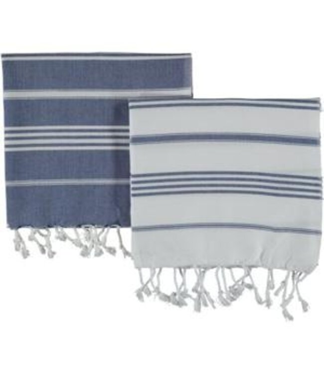 kleine hamamdoek Leyla royal blue 100x50cm