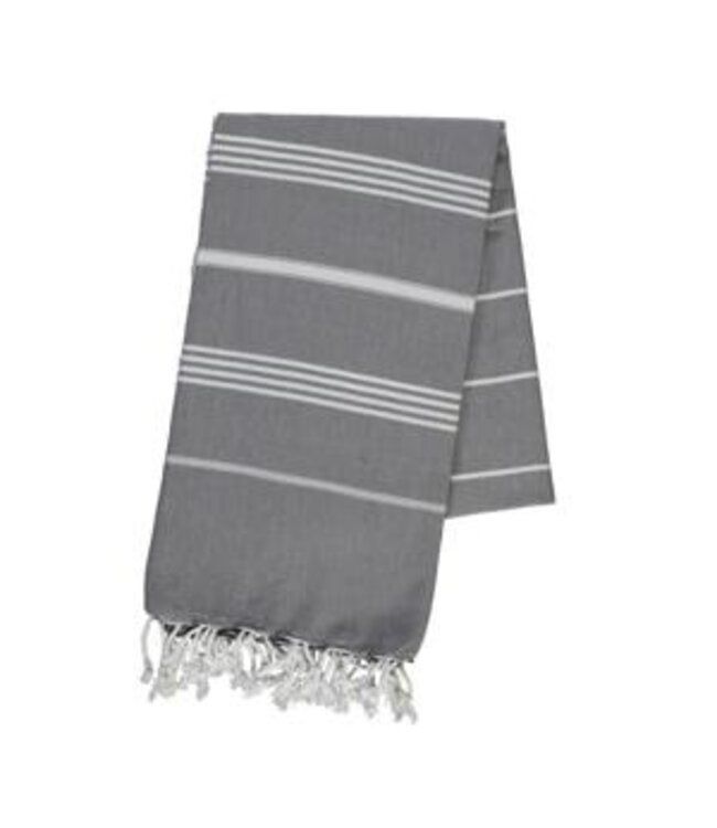 hamamdoek Leyla XXL dark grey 220x170cm