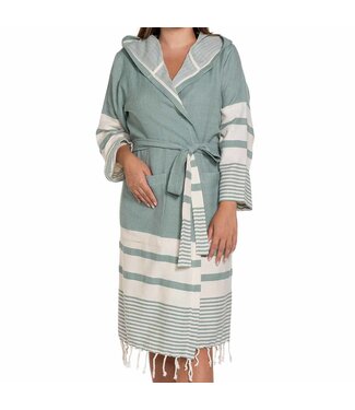 Lalay hamam badjas Tabiat almond green (zonder franje)