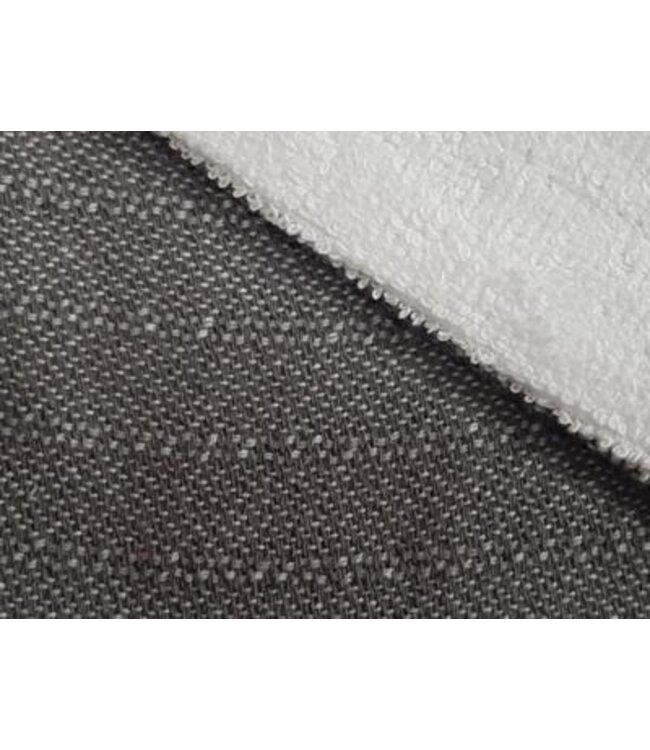 gevoerde hamam badjas Sun dark grey