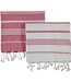 kleine hamamdoek Leyla white fuchsia 100x50cm