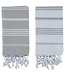 kleine hamamdoek Leyla white taupe 100x50cm
