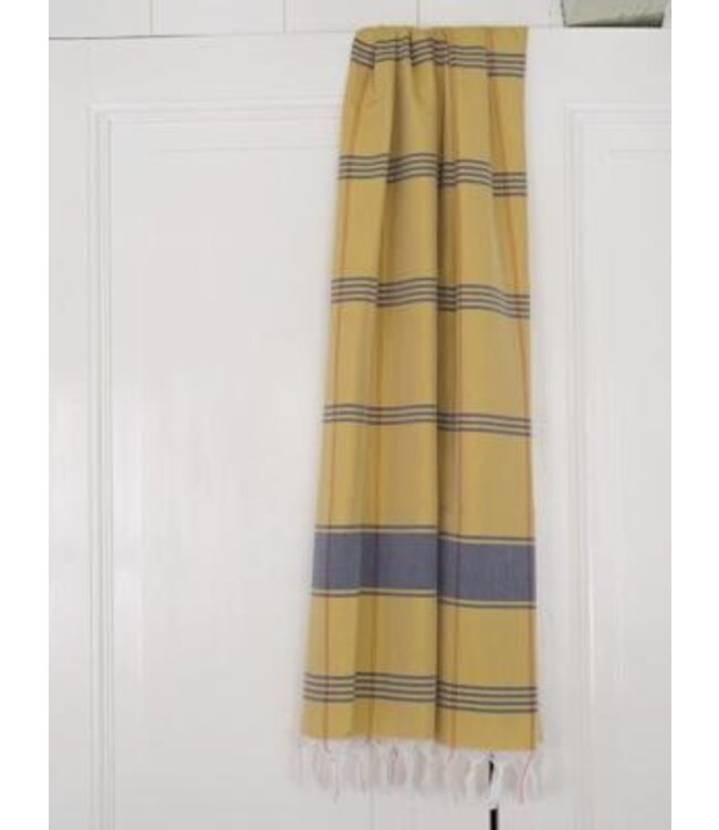 organic hamamdoek biokatoen mosterd 170x100cm