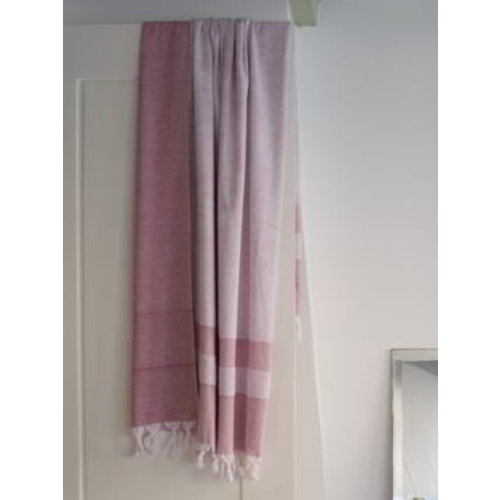 Ottomania hamamdoek met badstof bordeaux Ottomania hamamdoek met badstof bordeaux
