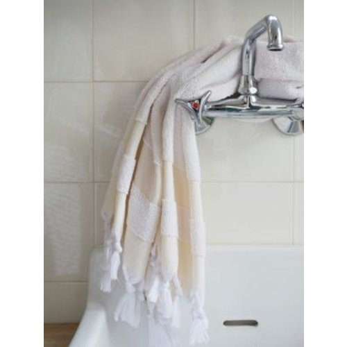 Ottomania kleine hamamdoek met badstof geel Ottomania kleine hamamdoek met badstof geel