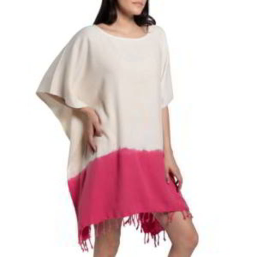 Lalay dip dye strandtuniek fuchsia Lalay dip dye strandtuniek fuchsia