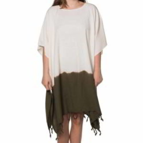 Lalay dip dye strandtuniek khaki