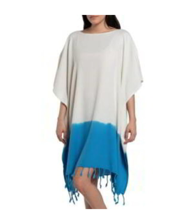 dip dye strandtuniek turquoise onesize (L/XL)