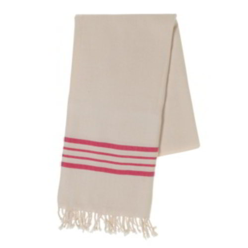Lalay hamamdoek Krem Sultan natural fuchsia Lalay hamamdoek Krem Sultan natural fuchsia