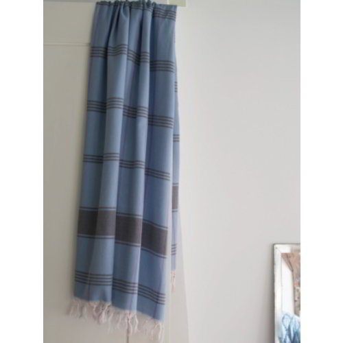 Ottomania organic hamamdoek biokatoen blauw