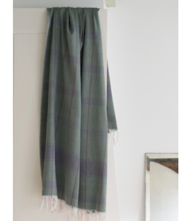 organic hamamdoek biokatoen dennengroen 170x100cm