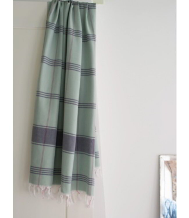 organic hamamdoek biokatoen grijsgroen 170x100cm