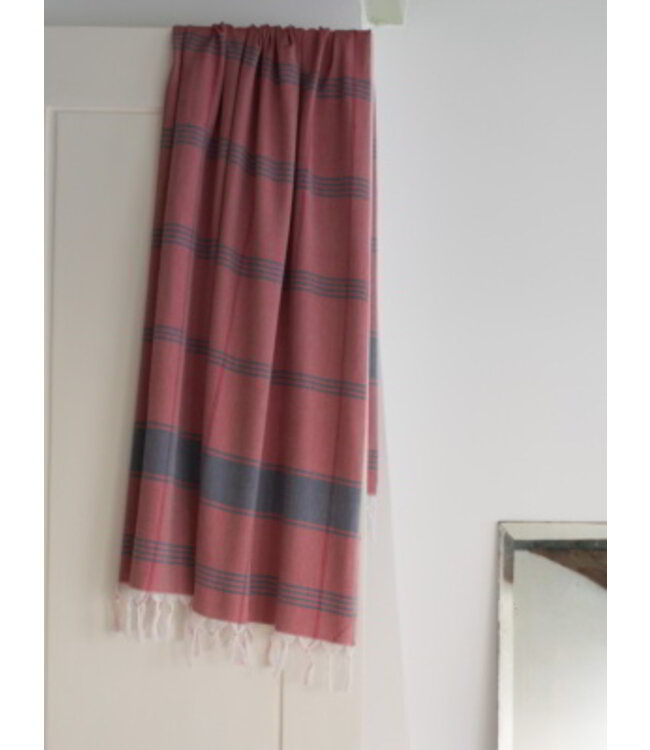 organic hamamdoek biokatoen bordeaux 170x100cm