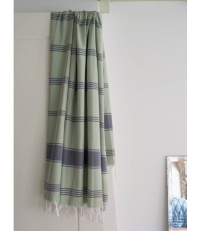 organic hamamdoek biokatoen salie 170x100cm