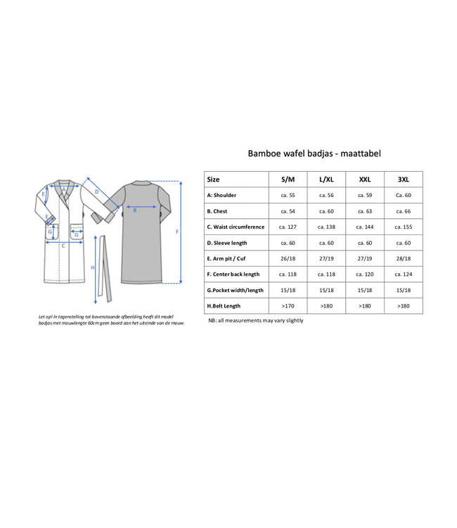 bamboe wafel badjas petrol groen  - gevoerd