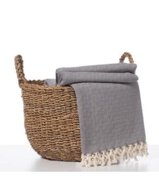 Lalay XXL hamamdoek Diamond dark grey