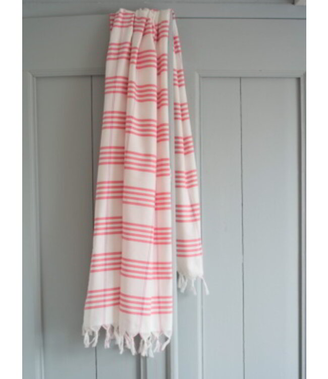 biologische hamamdoek zuurstokroze 170x100cm