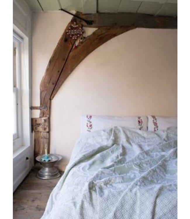 beddensprei Ince lindegroen 225x240cm