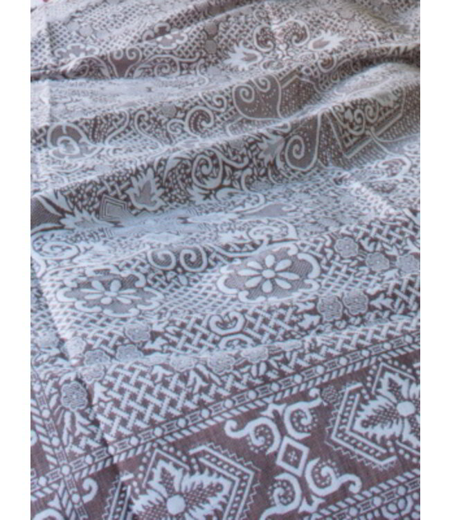 beddensprei Mozaïek bruin 245x180cm