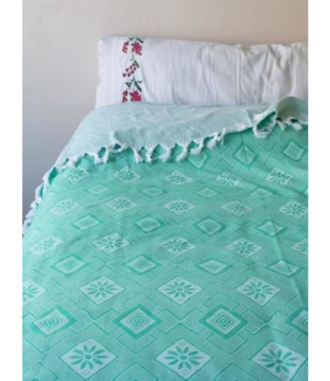 zomersprei Baklava jade 230x170cm