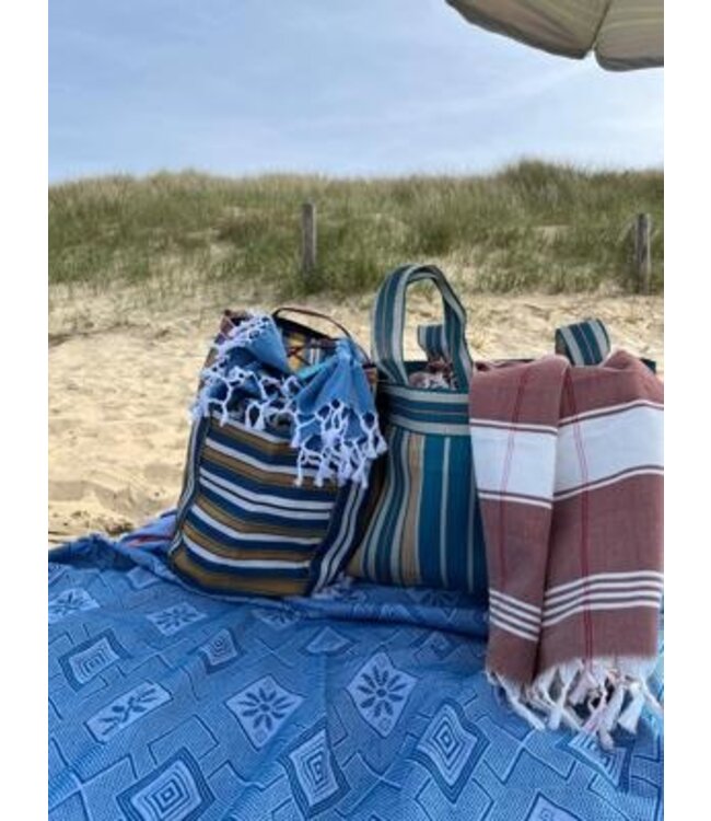 zomersprei Baklava oceaanblauw 230x170cm