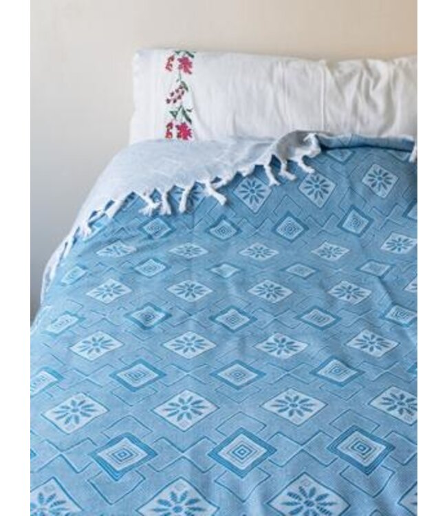 zomersprei Baklava oceaanblauw 230x170cm